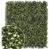 KRUMAD Parete vegetale artificiale, pannello da parete in bosso, parete verde, parete vegetale per balcone, pannelli da parete con piante artificiali, inodore, 60x40 cm, verde scuro (1, rettangolare)
