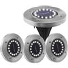 EONYUANGUO Luci da pavimento solari, 16 luci da incasso a pavimento impermeabili da esterno a LED, luci a disco ad energia solare con illuminazione paesaggistica a palo per cortile (bianca, 4 pacchi)