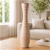 Leewadee Grande Vaso da Terra 50 cm Poliresina per Pampas & Fiori Secchi