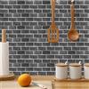 A.Monamour Adesivi per Piastrelle da Parete Adesivi per Mattonelle Autoadesivo Marmo Mattone Effetto 3D Impermeabile PVC Decorazione Murale per Cucina Bagno Lavanderia 15cmx30cm