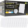 CLAR - Faretto quadrato da incasso 12 W, Downlight per bagno, lampadario moderno per ufficio o camera da letto, CCT (3000ºk-4000ºk-6500ºk) (Pack 10)