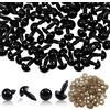TOAOB THE ONE AND ONLY BABY TOAOB 50 Pezzi Occhi di Sicurezza per Amigurumis con Rondelle 10 mm Nero Plastica Occhietti per Bambole Creazione Animale all'Uncinetto Pupazzi Creazione Artigianato Lavoretti
