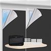 Eurohome Easyfix - Tenda oscurante al 100% blackout oscurante, 1,45 m x 3 m, con velcro, autoadesiva, standard Oeko-TEX, 100 tessuti per lucernari e porte