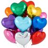 EWODEIEW Palloncini a forma di cuore, 18 pollici, colore cuore, elio, palloncini a forma di cuore, rosso, arancione, verde, blu, viola, matrimonio, a forma di cuore, per San Valentino, compleanno, fidanzamento