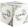 Samlonge Scatola Porta Biglietti Nozze Bianca in Cartone Resistente, Con Fessura per Buste e Denaro, Decorativa per Ricevimenti, Compleanni, Anniversari, Sposi, 20 x 20 x 20 cm
