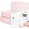 Comfier Sleep Lenzuola Next To Me 51x85 - Set Di 2 Pezzi Colore Rosa Lenzuolo Angoli Next To Me in 100% Cotone Biologico - Elasticizzate e Ultra morbide