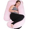 PinkFroggie Cuscino Gravidanza con Copertura Cotone Rimovibile | Cuscino Maternità U,Supporto Totale Corpo per Dormire Senza Dolori,Cuscino per L'allattamento,Cuscino di Posizionamento