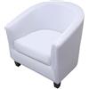 WWQQKJ 2 Pezzi Copripoltrona 1 Posto Chesterfield Elasticizzato, Poltrona Club da Cocktail Antiscivolo Rimovibile Tub Chair Copripoltrona per Camera da Letto Bar(Tinta Unita - Bianco)