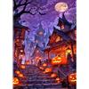 Bowetile Diamond Painting Kit Completo Casa di Notte, Pittura 5D Diamante Halloween Zucca Fai da Te per Adulti, Principianti con Strass Ricamo a Punto Croce, Decorazione Casa e Pareti 30x40 cm