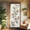 arricraft 2 pezzi PVC adesivo per porta, adesivo porta Trompe l'occhio motivo rami di Magnolia poster decorativo di porte adesivo da parete decorativo per porte camere da letto e soggiorni 31,5 X78,7