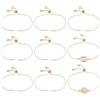 Beebeecraft 10 Pezzo Bracciale Scorrevole Regolabile Catena A Maglia Quadrata Placcata Oro 18K Estensione Bracciale con Zirconi Cubici e Punta A Stella Bracciale Bolo per La Creazione di Gioielli