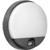 Miratic Lampada con Sensore di Movimento PIR 140°/9m Luce LED Bianco Neutro 4000K 1100lm 15W Luce Esterna con Sensore di Movimento Vari Colori Ideale per Corridoi Giardini Balconi (grigio)