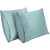 Lirex 2-Pack Federe per Cuscini, 100% Cotone Traspirante Federe Pillow Covers, 50 x 50 cm, Verde Acqua