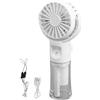 CWOQOCW Ventilatore a spruzzo portatile ricaricabile con design mini, 4 impostazioni di velocità, motore a basso rumore e ricarica di tipo C per bambini, studenti, ufficio o viaggi (bianco)