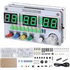 PEMENOL Orologio a LED per saldatura, timer fai da te, conto alla rovescia, sveglia con data e giorno della settimana, set elettronico per saldare per scuola, principianti e regalo (bianco)