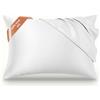 Fotikoo Federa Seta Cuscino (50x75 cm | 1PC), 16 mamme, 100% seta,Con cerniera nascosta, Protezione Capelli e Pelle (Bianco)