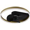 RL LIVE YOUR LIGHT Reality, Ventilatore, Borgholm incl. 1 x LED,SMD,30,0 Watt,2700-6500K,3500 Lm. Finitura: Metallo, nero opaco Ø:50,0cm, A:15,0cm Interruttori separati,Comando a distanza,Dimmer integrato