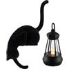 Generico Statue Di Gatto Decorazione Casa Figura Animale Con Lampada LED