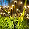 Sunboia - Luci solari da giardino per esterni, 10 luci a LED a energia solare, per vialetti, cortili, patio, paesaggi natalizi (confezione da 2, bianco caldo)