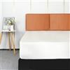 Lirex Lenzuola con Angoli in Raso, Letto Piazze Francese 140x200cm, per Materassi Alti Fino a 35 cm, Lussuoso e Setoso Biancheria da Letto in Poliestere Morbido, Bianco