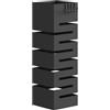 HOMCOM Portaombrelli in Metallo da Interno con 4 Ganci 15.5x15.5x49cm,Nero