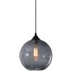 S-Cevada Lampadario a Sospensione a Sfera di Vetro Semplice, Lampada a Sospensione a Soffitto Vntage Industriale E27 a Globo a 1-Luce per Cucina Sala da pranzo (Grigio)
