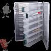 mohito Scatola da Pesca a Doppia Faccia Trasparente - Attrezzatura con 14 Scomparti per Kit Accessori (27x17x4,7cm) - Contenitore Gancio Bait in Plastica