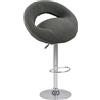 Generic Rotondo Copri Sgabelli Alto con Schienale Cavo 4/2/6 Pezzi, Girevoli Coprisgabello da Bar Lavabile, Elasticizzato Coprisedie Fodere per Sgabelli Rotondi da Bar(Dark gray,1PCS)