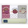 Vingi Set 3 Strofinacci da Cucina Art. Infinity, Spugna 100% Cotone, Misura 47 x 70 Colore Vinaccia, Bianco, Grigio