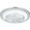 Eglo LED lampada da soffitto Acolla, Ø 29 cm, 1 fiamma, per soggiorno | e camera, classica, in metallo, vetro e cristallo cromato, bianco, trasparente, LED luce calda