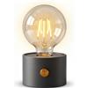 081 Store - Lampada da Tavolo Senza Fili Ricaricabile USB con Intensità Regolabile, Luce Calda Dimmerabile, Lampada da Comodino LED con Lampadina Sostituibile, Design Moderno, Autonomia fino a 3 Ore