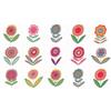Ulticool Adesivi per Piastrelle Lot de 15 adesivi impermeabili per piastrelle - Fiori retrò vintage - 15 x 15 cm - In pellicola di plastica - Per muro del bagno, muro della cucina, cucina