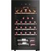 Haier Cantinetta Vino 34 Bottiglie, Classe G - Ripiani in Legno, Temperatura 5 - 20 °C, Vetro Anti UV, Wi-Fi Comandato, Luce Interna, colore Nero - HWS34GGH1 Wine Bank 50 Serie 3