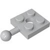 XYEIUGO 15456 Piastra Speciale a Cerniera 2x2 con Sfera e Foro, 50 Pezzi GDS-1052-compatibile con Lego Mattoncini da Costruzione, Colore:Gris bleuté clair 194