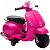 AIYAPLAY Moto Elettrica per Bambini Licenza Vespa Ufficiale 6V Rosa