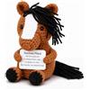 TaleMoon Cavallo all'uncinetto, con scritta in lingua inglese Faith in You, Du Schaffst Das, regalo positivo, regalo per donne, amici, studenti, Natale