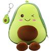 SongBuydn Avocado peluche 30 cm e portachiavi, cuscino per bambini, decorazione e compagno di viaggio, verde