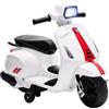 AIYAPLAY Moto Elettrica per Bambini Licenza Vespa Ufficiale 6V Bianco | Motorino per Bambini, Batteria Ricaricabile e Rotelle, Luce e Clacson, Età 2-4 Anni