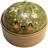 Generico Gigante Glitter Squishys Ravioli, Glitter Dumpling Squishys, Divertente Giocattolo Antistress Bao Bun Con Vaporiera, Morbida Pallina Antistress Ravioli Spremere Giocattoli