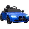 AIYAPLAY Macchina Elettrica per Bambini 12V Licenza BMW M4, 2 Motori Blu