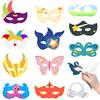 Cosysparks Maschere da Colorare per Bambini, Confezione da 12 Maschera da Decorare Maschera Bianca da Decorare Maschera Viso da Colorare per i Bambini per Decorares la Festa di Compleanno di Travestimenti