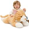 MorisMos Peluche gatto gigante animale giocattolo, 80 cm grande gatto carino morbido peluche grande animale domestico regalo per bambini, regalo di compleanno, adorabile cuscino