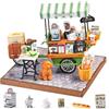 Rolife Casa delle Bambole Carrello del Caffè Aromatico Kit de Modello in Legno Casa in Miniatura Book Nook Decorazione per la Casa Regalo Creativo per Adulti