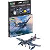 Revell Modellismo, F4U-4 Corsair, Set da Costruzione, Scala 1:72, 65 Pezzi, Set Fai da Te dai 10 Anni in su, Modello Fedele ai Dettagli, Aereo Storico, Riproduzione autentica