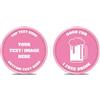 SuyanhGift 200 fiches da poker in plastica personalizzate, stampa a colori il tuo logo e testo sul chip, buone per gettoni per bevande, gioco di carte da poker (rosa)