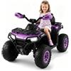 Garvee Quad Elettrico per Bambini 12V, Telecomando, Doppio Motore, Viola