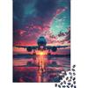 pSjDkMvHfRbLz Aereo Tramonto Scena aeroporto Puzzle 1000 Pezzi Carta Gioco di Puzzle 1000 Pezzi per Adulti Relax Decorazione Regalo Puzzle per Famiglia 38x26cm/1000pcs