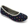 Padders Ballerina Wide E Fitting Womens Memory Foam Pantofole