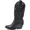 IF Fashion Stivali Stivaletti Texani Cowboy Western Scarpe da Donna Punta Camperos Etnici 629