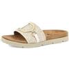 inblu Ciabatte Donna, Fascia in Rafia, Accessori Dorati, Plantare in Tessuto Imbottito